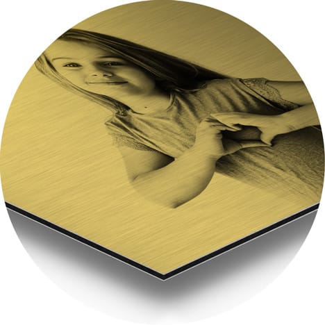 Foto auf gebürstetem goldenen Alu-Dibond