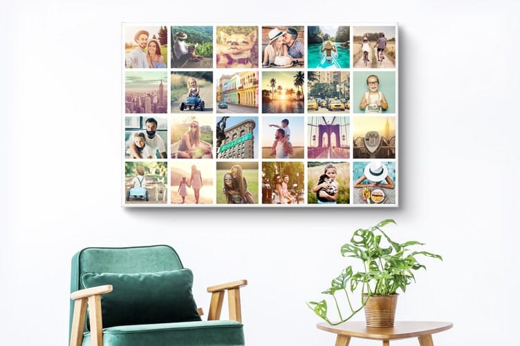 Instagram Collage auf leinwand