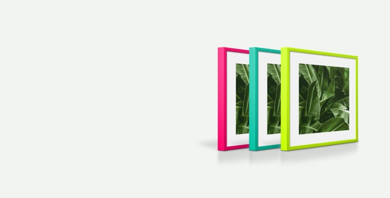 Frames Pink, Blau Grün & Limette