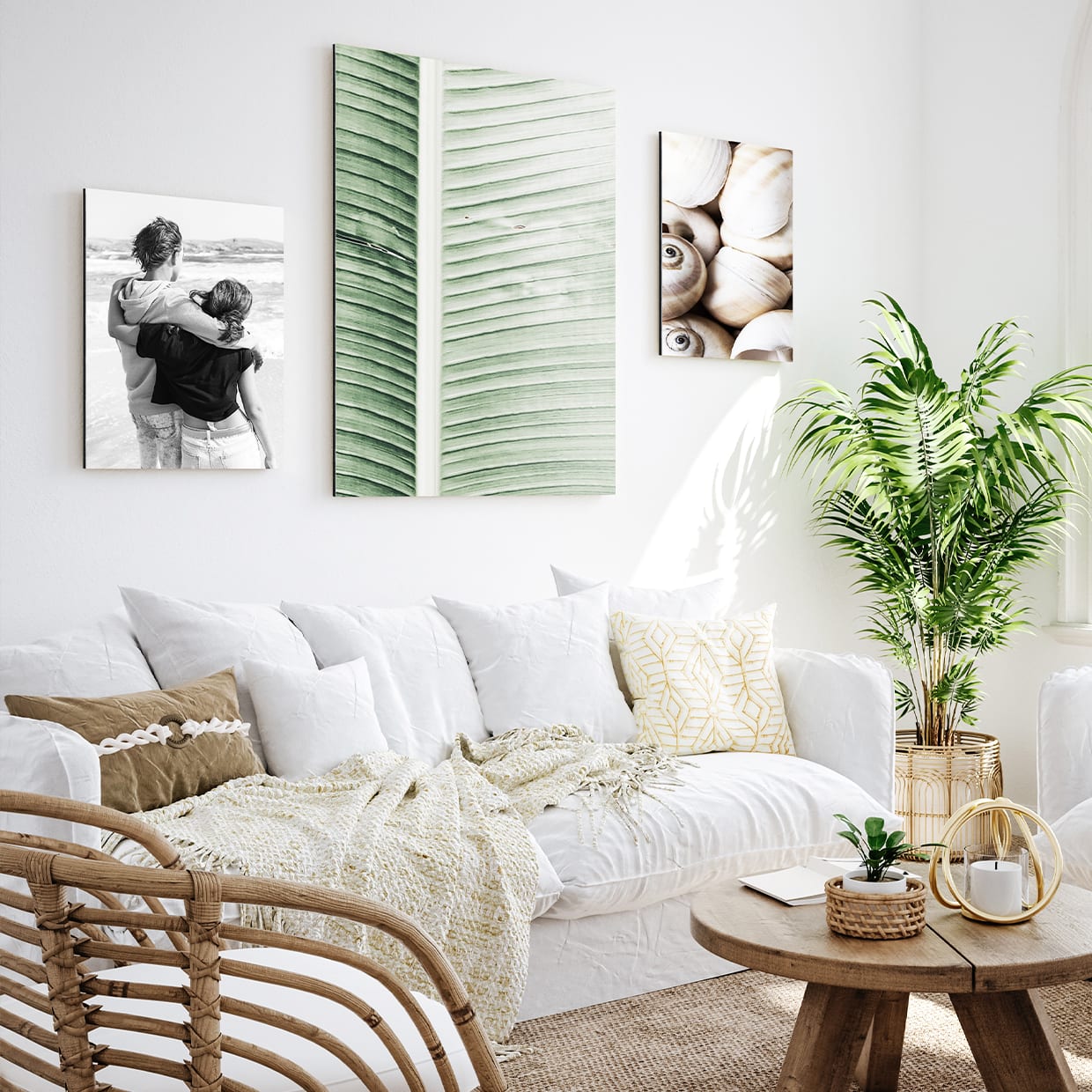 Foto auf Alu-Dibond über dem Sofa