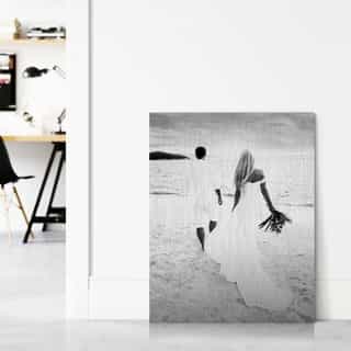 Hochzeitsfoto auf Foto auf Alu-Dibond
