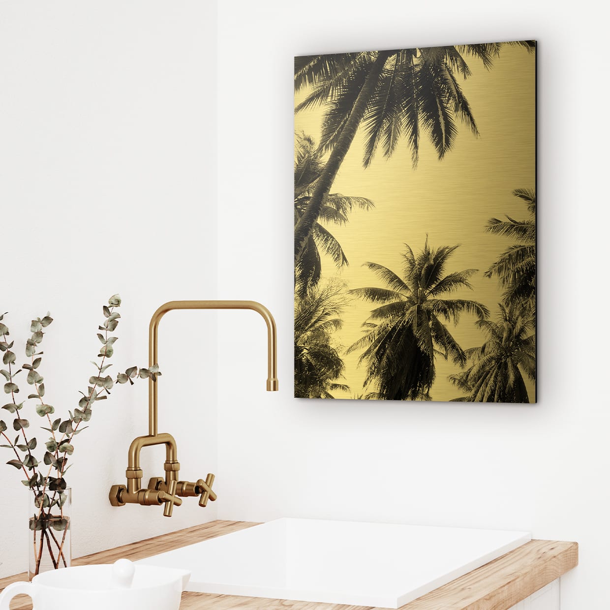 Foto auf gebürstetem goldenen Alu-Dibond