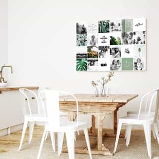 Collage an der Wand