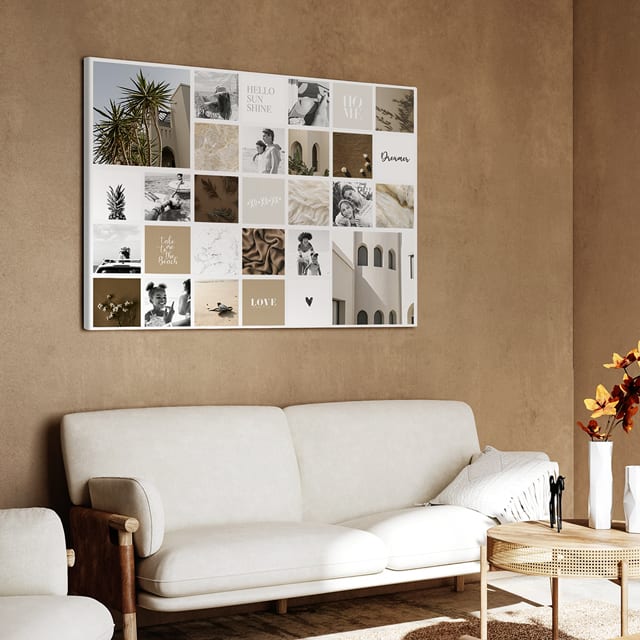 Collage auf Leiwand
