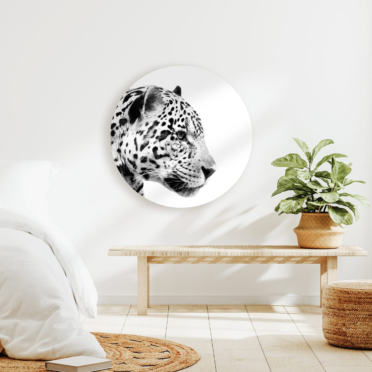 Rundes Foto auf Forex im Wohnzimmer