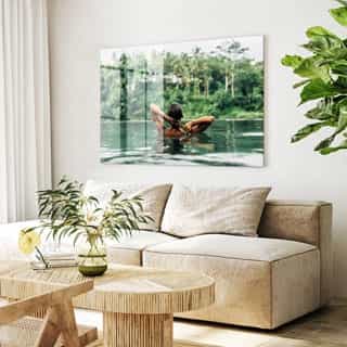 Fotos auf Acrylglas über der Couch